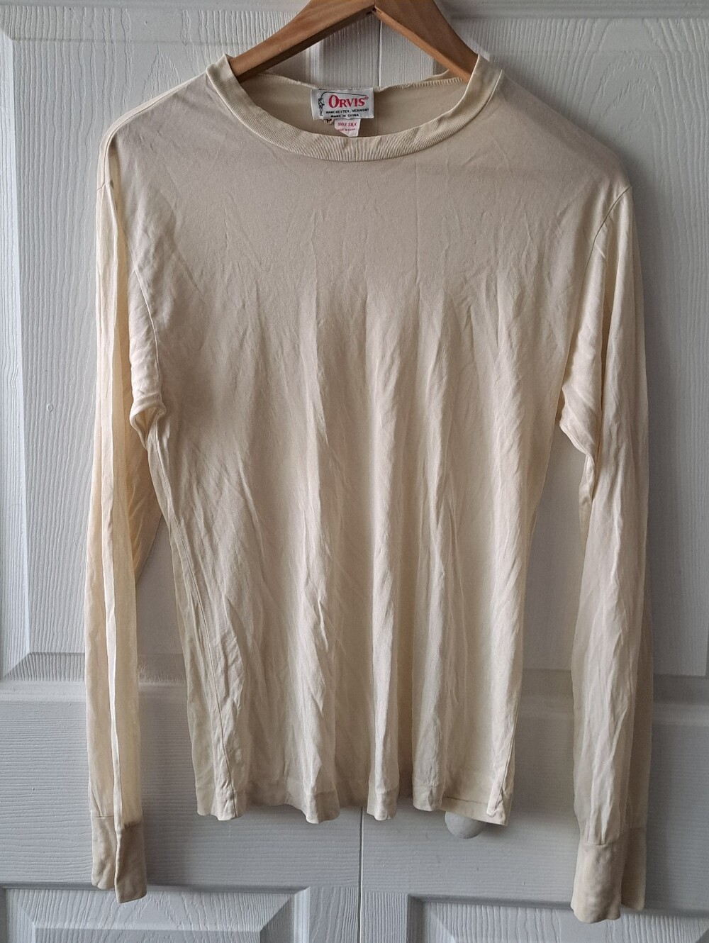 Orvis Cream Long Sleeve Tee Size Medium